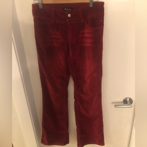 3/$25 Seduction 5, Red corduroy but Velvet look pant - Picture 5 of 13